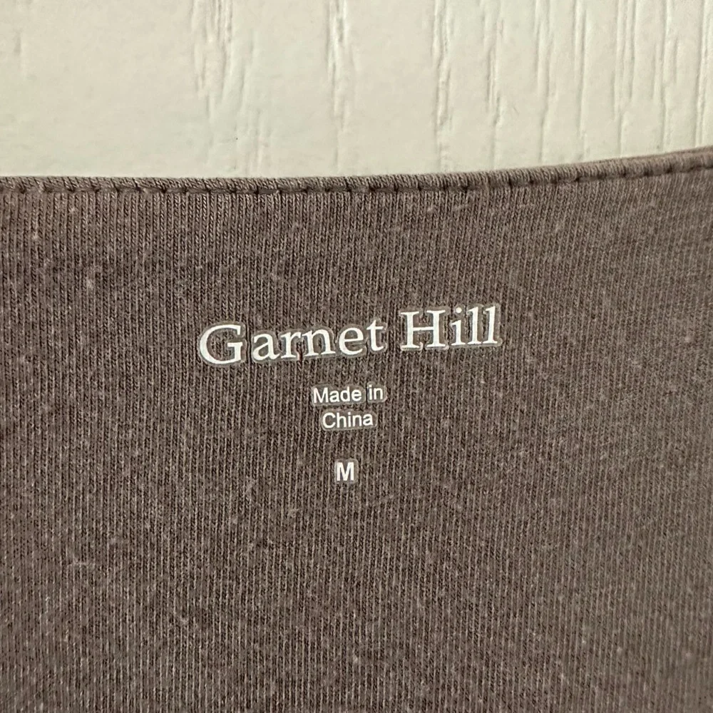 Garnet Hill V neck midi dress charcoal gray - Picture 3 of 9